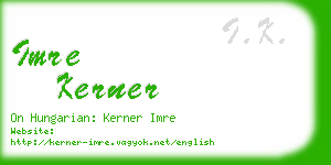 imre kerner business card